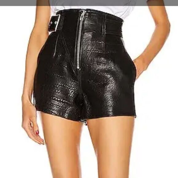 GRLFRND Black High Waist Shorts